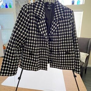 Focus 2000 Black and White Patterned Blazer